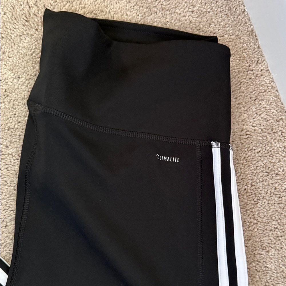 Adidas Women’s Black and White Striped Leggings - Picture 5 of 5